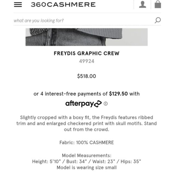 360 Cashmere | Freydis Skull Cashmere Crew In Grey - Picture 5 of 12